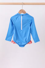 Blue bow sequin rashguard - ARIA KIDS