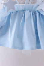 Blue bow star sequin skort set - ARIA KIDS