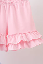 Blue Stripe Bow Smocked Seersucker Ruffle Shorts Set - ARIA KIDS