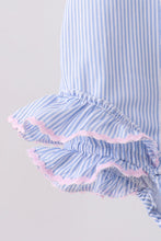 Blue Stripe One-Piece Seersucker Swimsuit - ARIA KIDS