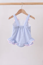 Blue Stripe One-Piece Seersucker Swimsuit - ARIA KIDS