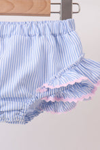 Blue Stripe 2pc Seersucker Swimsuit - ARIA KIDS