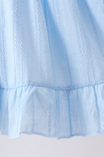 Blue Bow Smocked Embroidered Jacquard Set - ARIA KIDS