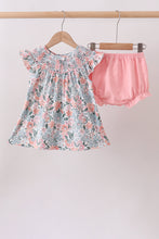 Pink Floral Smocked Bloomer Set - ARIA KIDS
