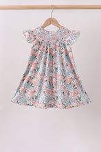Pink Floral Smocked dress - ARIA KIDS