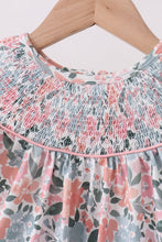 Pink Floral Smocked dress - ARIA KIDS