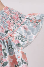 Pink Floral Smocked dress - ARIA KIDS