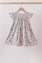 Pink Floral Smocked dress - ARIA KIDS