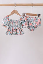 Pink Floral Smocked UPF Swim Set - ARIA KIDS