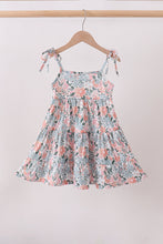 Pink Floral tiered Dress - ARIA KIDS