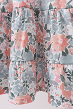 Pink Floral tiered Dress - ARIA KIDS