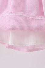 Pink stripe seersucker strawberry smocked dress - ARIA KIDS