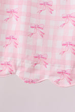 Pink bow print scalloped bloomer set - ARIA KIDS