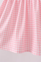 Pink Gingham Animal Embroidered Set - ARIA KIDS