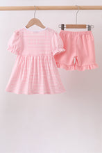 Pink Gingham Animal Embroidered Set - ARIA KIDS