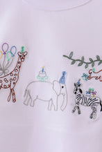 White Animal Embroidered Top - ARIA KIDS