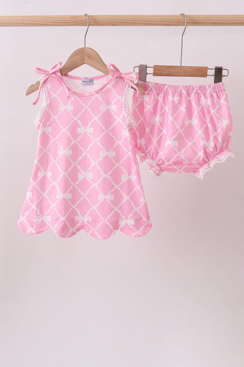 Pink Bow Bloomer Set - ARIA KIDS