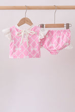Pink Bow UPF Swim Set - ARIA KIDS