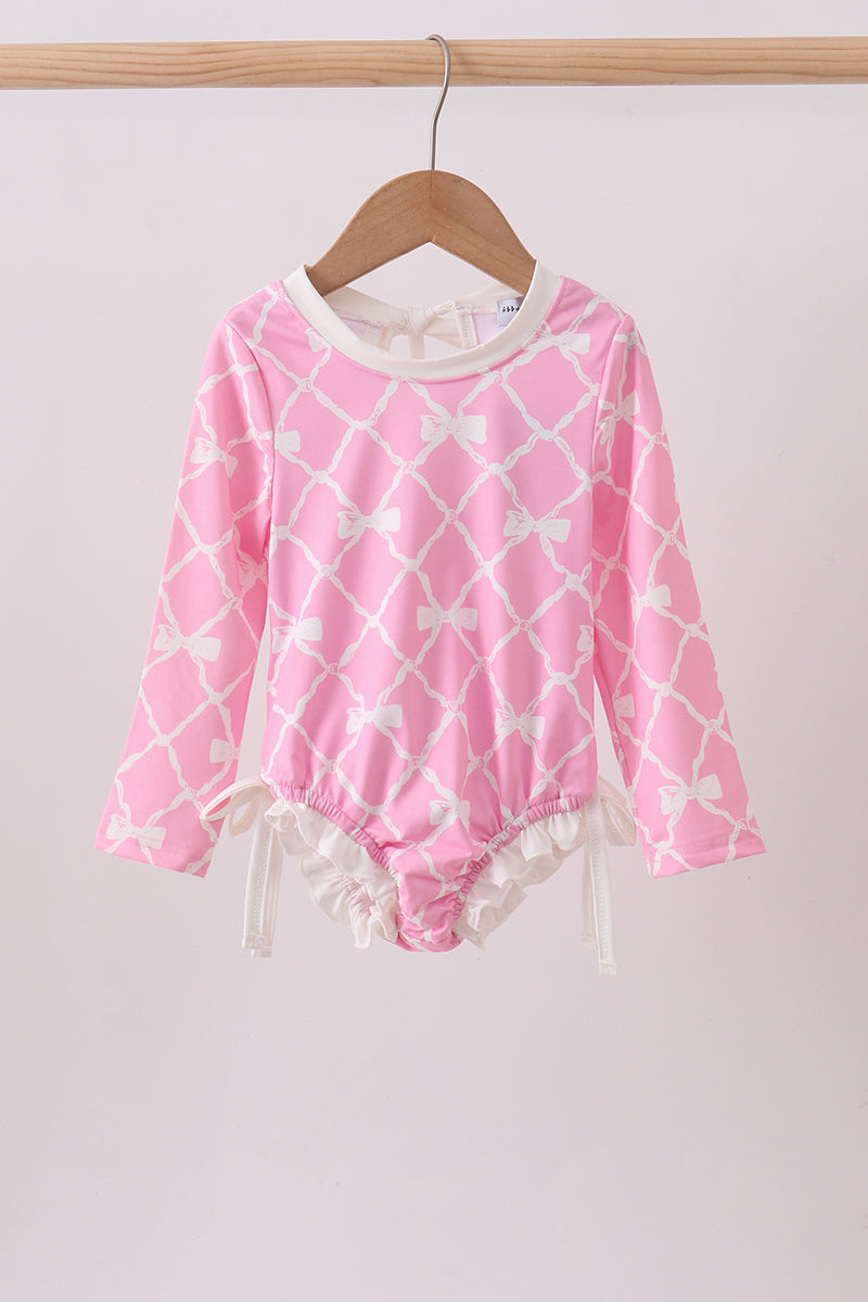 Pink Bow UPF rashguard - ARIA KIDS