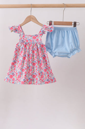 Pink Floral Bloomer Set - ARIA KIDS