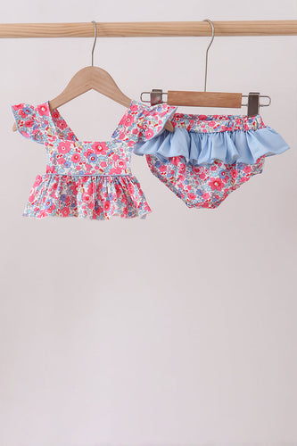 Pink Floral UPF Swim Set - ARIA KIDS