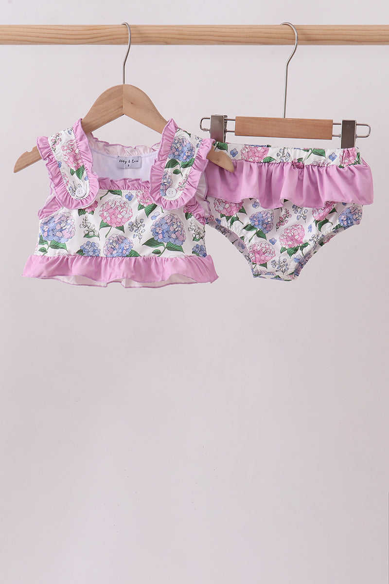 Purple Hydrangea UPF Swim Set - ARIA KIDS