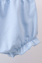 Blue beach print bow bloomer set - ARIA KIDS