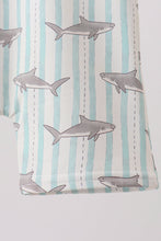 Green Stripe Shark UPF Swim One-Piece