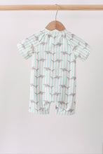 Green Stripe Shark UPF Swim One-Piece