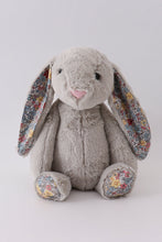 Grey floral plush bunny - ARIA KIDS