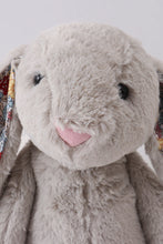 Grey floral plush bunny - ARIA KIDS
