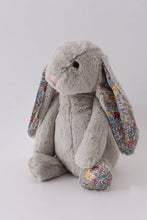 Grey floral plush bunny - ARIA KIDS