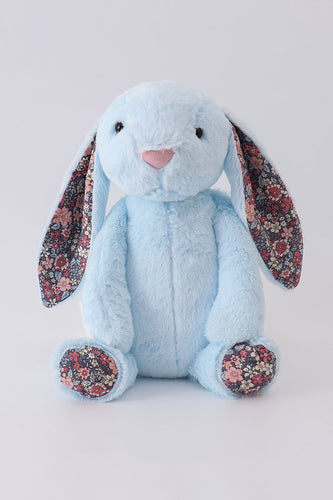 Blue floral plush bunny - ARIA KIDS