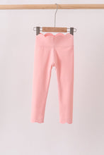 Pink Scalloped Yoga Active Leggings - ARIA KIDS