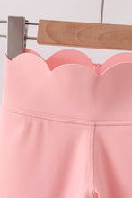 Pink Scalloped Yoga Active Leggings - ARIA KIDS