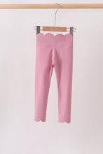Lilac Scalloped Yoga Active Leggings - ARIA KIDS