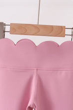 Lilac Scalloped Yoga Active Leggings - ARIA KIDS