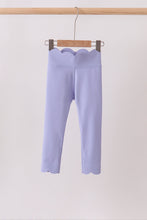 Violet Scalloped Yoga Active Leggings - ARIA KIDS