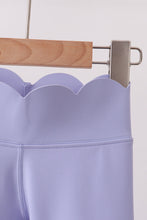 Violet Scalloped Yoga Active Leggings - ARIA KIDS