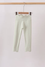 Green Scalloped Yoga Active Leggings - ARIA KIDS