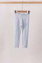 Blue Scalloped Yoga Active Leggings - ARIA KIDS