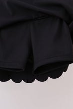 Black Scalloped Yoga Skorts Set - ARIA KIDS
