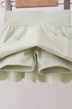 Green Scalloped Yoga Skorts Set - ARIA KIDS