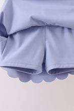 Violet Scalloped Yoga Skorts Set - ARIA KIDS