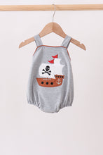 Gray Ship Applique Bubble - ARIA KIDS