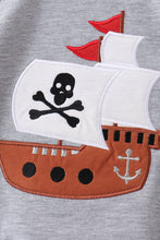 Gray Ship Applique Bubble - ARIA KIDS