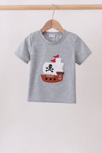 Gray Ship Applique Top - ARIA KIDS