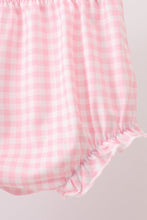 Pink Floral Applique Bow Bloomer Set