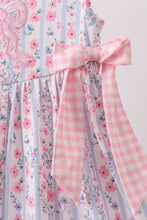 Pink Floral Bow Applique Bow Dress