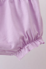 Purple floral print bow bloomer set - ARIA KIDS